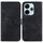 Per Xiaomi Redmi 13 4G Custodia per telefono in pelle goffrata a forma di sette (nera) Per Xiaomi Redmi 13 4G Custodia per telefono in pelle goffrata a forma di sette (nera)