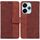 Custodia per telefono in pelle goffrata geometrica Xiaomi Redmi 13 4G (marrone) Custodia per telefono in pelle goffrata geometrica Xiaomi Redmi 13 4G (marrone)