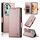 Per OPPO Reno11 Pro 5G Custodia per telefono in pelle smerigliata magnetica con fibbia laterale globale (oro rosa) Per OPPO Reno11 Pro 5G Custodia per telefono in pelle smerigliata magnetica con fibbia laterale globale (oro rosa)
