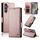 Custodia per telefono in pelle smerigliata magnetica con fibbia laterale per Samsung Galaxy S24 5G (oro rosa) Custodia per telefono in pelle smerigliata magnetica con fibbia laterale per Samsung Galaxy S24 5G (oro rosa)
