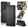 Per Samsung Galaxy S24 Ultra 5G Custodia magnetica in pelle smerigliata con fibbia laterale (nera)