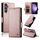 Custodia per telefono in pelle smerigliata magnetica con fibbia laterale per Samsung Galaxy S23 FE 5G (oro rosa) Custodia per telefono in pelle smerigliata magnetica con fibbia laterale per Samsung Galaxy S23 FE 5G (oro rosa)