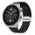 Cinturino per orologio in pelle siliconica con fibbia magnetica argento da 22 mm (nero) Cinturino per orologio in pelle siliconica con fibbia magnetica argento da 22 mm (nero)