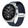 Cinturino per orologio in pelle siliconica con fibbia magnetica argento da 22 mm (blu notte) Cinturino per orologio in pelle siliconica con fibbia magnetica argento da 22 mm (blu notte)