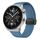 Cinturino per orologio in pelle siliconica con fibbia nera magnetica da 22 mm (blu) Cinturino per orologio in pelle siliconica con fibbia nera magnetica da 22 mm (blu)