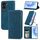 Per Honor 90 Lite Custodia per telefono in pelle con vibrazione magnetica retrò Skin Feel (blu) Per Honor 90 Lite Custodia per telefono in pelle con vibrazione magnetica retrò Skin Feel (blu)