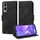 Custodia per telefono in pelle stellata con rombo goffrato per vivo Y17s / Y36i 5G (nera) Custodia per telefono in pelle stellata con rombo goffrato per vivo Y17s / Y36i 5G (nera)