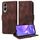 Custodia per telefono in pelle stellata con rombo goffrato per vivo Y17s / Y36i 5G (marrone) Custodia per telefono in pelle stellata con rombo goffrato per vivo Y17s / Y36i 5G (marrone)