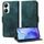 Per vivo Y35M+ / Y35+ / Y27 4G Custodia in pelle con motivo a rombi e stelle in rilievo (verde) Per vivo Y35M+ / Y35+ / Y27 4G Custodia in pelle con motivo a rombi e stelle in rilievo (verde)