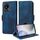 Per vivo Y11 2023 / Y02 4G Custodia per telefono in pelle con motivo a rombi in rilievo e stelle (blu) Per vivo Y11 2023 / Y02 4G Custodia per telefono in pelle con motivo a rombi in rilievo e stelle (blu)