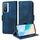 Custodia per telefono in pelle stellata con rombo goffrato per vivo Y76 5G / Y76s (blu) Custodia per telefono in pelle stellata con rombo goffrato per vivo Y76 5G / Y76s (blu)