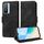 Custodia per telefono in pelle stellata con rombo in rilievo per vivo Y76 5G / Y76s (nera) Custodia per telefono in pelle stellata con rombo in rilievo per vivo Y76 5G / Y76s (nera)