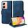 Custodia per telefono in pelle stellata con rombo in rilievo globale per vivo Y36 4G / 5G (blu) Custodia per telefono in pelle stellata con rombo in rilievo globale per vivo Y36 4G / 5G (blu)