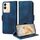 Custodia per telefono in pelle stellata con rombo in rilievo globale per vivo Y200 / V29E (blu) Custodia per telefono in pelle stellata con rombo in rilievo globale per vivo Y200 / V29E (blu)