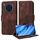 Custodia per telefono in pelle stellata con motivo a rombi in rilievo per Honor 50 Lite (marrone) Custodia per telefono in pelle stellata con motivo a rombi in rilievo per Honor 50 Lite (marrone)