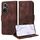 Custodia per telefono in pelle stellata con rombo goffrato per Honor 50 5G (marrone) Custodia per telefono in pelle stellata con rombo goffrato per Honor 50 5G (marrone)