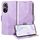 Custodia per telefono in pelle stellata con rombo goffrato per Honor 50 5G (viola) Custodia per telefono in pelle stellata con rombo goffrato per Honor 50 5G (viola)