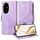 Custodia per telefono in pelle stellata con rombo goffrato per Honor 200 Pro (viola) Custodia per telefono in pelle stellata con rombo goffrato per Honor 200 Pro (viola)
