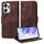 Custodia per telefono in pelle stellata con rombo goffrato per Honor X7a 4G / Play7T (marrone) Custodia per telefono in pelle stellata con rombo goffrato per Honor X7a 4G / Play7T (marrone)
