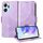 Custodia per telefono in pelle stellata con rombo in rilievo per Honor X7a 4G / Play7T (viola) Custodia per telefono in pelle stellata con rombo in rilievo per Honor X7a 4G / Play7T (viola)