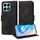 Custodia per telefono in pelle stellata con rombo goffrato per Honor X8a 4G (nera) Custodia per telefono in pelle stellata con rombo goffrato per Honor X8a 4G (nera)