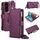 Per Samsung Galaxy S22 5G Custodia a tracolla multifunzionale in pelle con anello a tracolla (viola scuro) Per Samsung Galaxy S22 5G Custodia a tracolla multifunzionale in pelle con anello a tracolla (viola scuro)