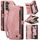 Per Samsung Galaxy Z Fold6 5G CaseMe 008 Custodia multifunzionale in pelle con cerniera e cordino (rosa) Per Samsung Galaxy Z Fold6 5G CaseMe 008 Custodia multifunzionale in pelle con cerniera e cordino (rosa)
