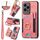 Per Honor 200 Lite Custodia per telefono a portafoglio multi-card RFID con anello retro skin-feel globale (rosa) Per Honor 200 Lite Custodia per telefono a portafoglio multi-card RFID con anello retro skin-feel globale (rosa)