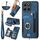 Per Honor X6a Custodia per telefono a portafoglio multi-card RFID con anello retro skin-feel (blu) Per Honor X6a Custodia per telefono a portafoglio multi-card RFID con anello retro skin-feel (blu)