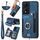 Per Honor X7b Custodia per telefono a portafoglio multi-card RFID con anello retro skin-feel (blu) Per Honor X7b Custodia per telefono a portafoglio multi-card RFID con anello retro skin-feel (blu)