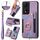 Per Honor X7b Custodia per telefono a portafoglio multi-card RFID con anello retro skin-feel (viola) Per Honor X7b Custodia per telefono a portafoglio multi-card RFID con anello retro skin-feel (viola)