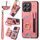 Per Honor X8b Custodia per telefono a portafoglio multi-card RFID con anello retro skin-feel (rosa) Per Honor X8b Custodia per telefono a portafoglio multi-card RFID con anello retro skin-feel (rosa)