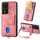 Custodia per cellulare in pelle pieghevole con portafoglio retrò per Honor X7b con cinturino (rosa) Custodia per cellulare in pelle pieghevole con portafoglio retrò per Honor X7b con cinturino (rosa)
