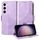 Custodia per telefono in pelle stellata con rombo goffrato per Samsung Galaxy S23 5G (viola)
