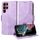 Custodia per telefono in pelle stellata con rombo goffrato per Samsung Galaxy S22 Ultra 5G (viola) Custodia per telefono in pelle stellata con rombo goffrato per Samsung Galaxy S22 Ultra 5G (viola)