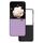 Custodia per telefono in PU con struttura intrecciata con cornice nera per Honor Magic V Flip (viola) Custodia per telefono in PU con struttura intrecciata con cornice nera per Honor Magic V Flip (viola)