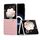 Custodia per telefono in PU con struttura in tessuto traslucido satinato per Honor Magic V Flip (rosa) Custodia per telefono in PU con struttura in tessuto traslucido satinato per Honor Magic V Flip (rosa)
