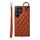 Per Samsung Galaxy S24 Ultra 5G Custodia per carta con texture rombica con cordino corto (marrone)