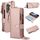 Per Samsung Galaxy Z Fold6 Custodia a tracolla con anello a portafoglio multifunzionale in pelle pieghevole (oro rosa) Per Samsung Galaxy Z Fold6 Custodia a tracolla con anello a portafoglio multifunzionale in pelle pieghevole (oro rosa)