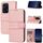 Custodia per telefono in pelle per Honor 200 Lite con strisce globali in rilievo Skin Feel (rosa) Custodia per telefono in pelle per Honor 200 Lite con strisce globali in rilievo Skin Feel (rosa)
