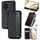 Custodia per telefono in pelle magnetica pressata a griglia cubica per Honor 200 (nera) Custodia per telefono in pelle magnetica pressata a griglia cubica per Honor 200 (nera)