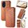 Custodia per telefono in pelle magnetica pressata a griglia cubica per Honor 200 (marrone) Custodia per telefono in pelle magnetica pressata a griglia cubica per Honor 200 (marrone)