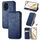 Custodia per telefono in pelle magnetica pressata con griglia cubica per Honor 200 Pro (blu) Custodia per telefono in pelle magnetica pressata con griglia cubica per Honor 200 Pro (blu)