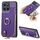 Custodia per telefono posteriore con cerniera verticale con anello in pelle incrociata per Honor X6a (viola) Custodia per telefono posteriore con cerniera verticale con anello in pelle incrociata per Honor X6a (viola)
