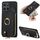 Custodia per telefono posteriore con cerniera verticale con anello in pelle incrociata per Honor X6a (nera) Custodia per telefono posteriore con cerniera verticale con anello in pelle incrociata per Honor X6a (nera)