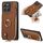 Custodia per cellulare posteriore con cerniera verticale con anello in pelle incrociata per Honor X8b (marrone) Custodia per cellulare posteriore con cerniera verticale con anello in pelle incrociata per Honor X8b (marrone)