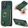 Custodia per telefono posteriore con cerniera verticale con anello in pelle incrociata per Honor X8b (verde) Custodia per telefono posteriore con cerniera verticale con anello in pelle incrociata per Honor X8b (verde)