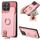 Custodia per telefono posteriore con cerniera verticale con anello in pelle incrociata per Honor X8b (rosa) Custodia per telefono posteriore con cerniera verticale con anello in pelle incrociata per Honor X8b (rosa)