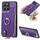 Custodia per telefono posteriore con cerniera verticale con anello in pelle incrociata per Honor X8b (viola) Custodia per telefono posteriore con cerniera verticale con anello in pelle incrociata per Honor X8b (viola)
