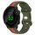 Per cinturino Garmin Forerunner 158 20mm con fibbia a farfalla in silicone bicolore (rosso + verde militare)